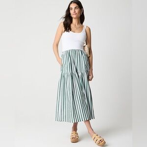 J. Crew Factory striped tiered knit mixy dress